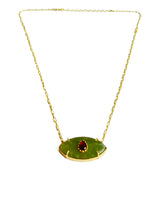 Natural Stone Eye Necklace, Women Evileye Necklace - Middle Size